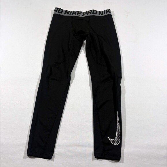 Nike Pro Dri Fit Leggings Black Compression Training Performance Tight Mens Sz L - Picture 1 of 9